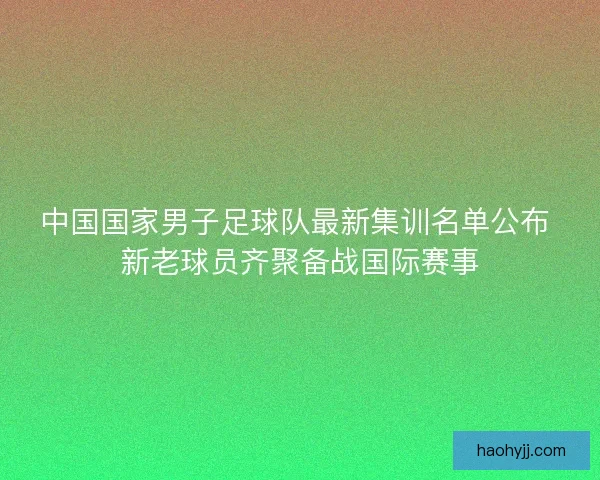 中国国家男子足球队最新集训名单公布 新老球员齐聚备战国际赛事